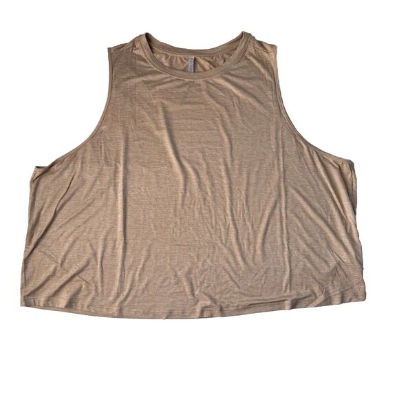 Fabletics Women’s Blake Muscle Tank Heather Brown Size 3X  NWT - Picture 1 of 12